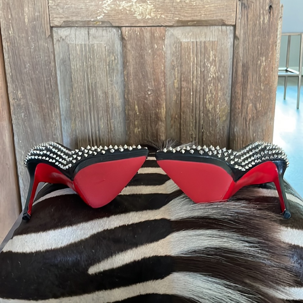 Christian Louboutin Black Spiked Heels - Picture 6 of 7